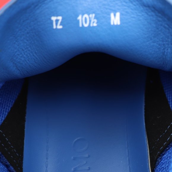 NIB Salvatore Ferragamo Mens Nima Blue Knit Lace-Up Runner Sneakers Shoes - Picture 9 of 12